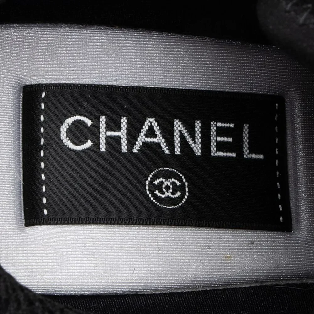 Chanel Nylon Suede CC Sneakers - Size 8.5 / 38.5